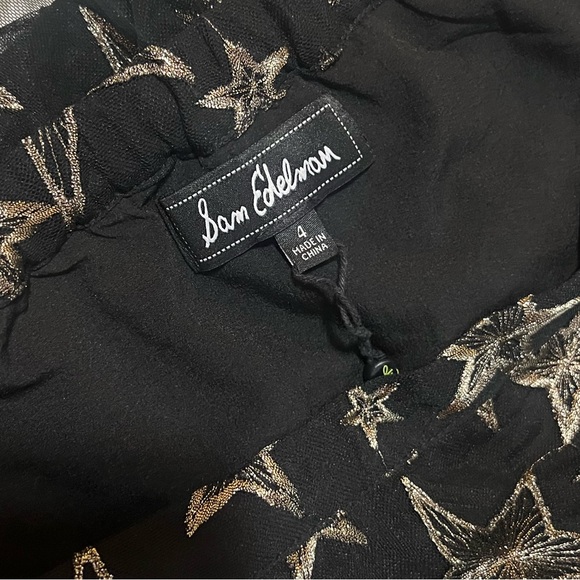NWOT Sam Edelman Women’s Star Embroidery Off The Shoulder Dress SZ 4 ✨🖤⭐️ - Picture 10 of 11